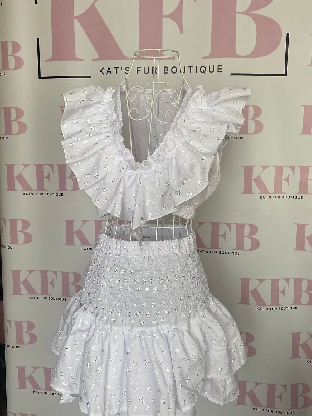 White Rara Skirt Set