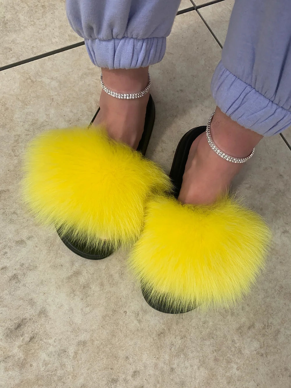 Yellow 2024 fluffy sliders