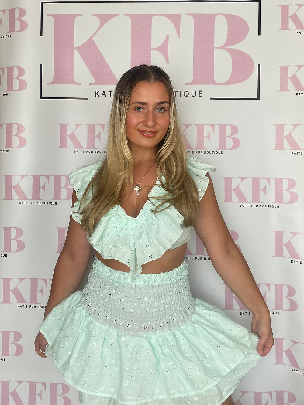 Fur clearance skirt set