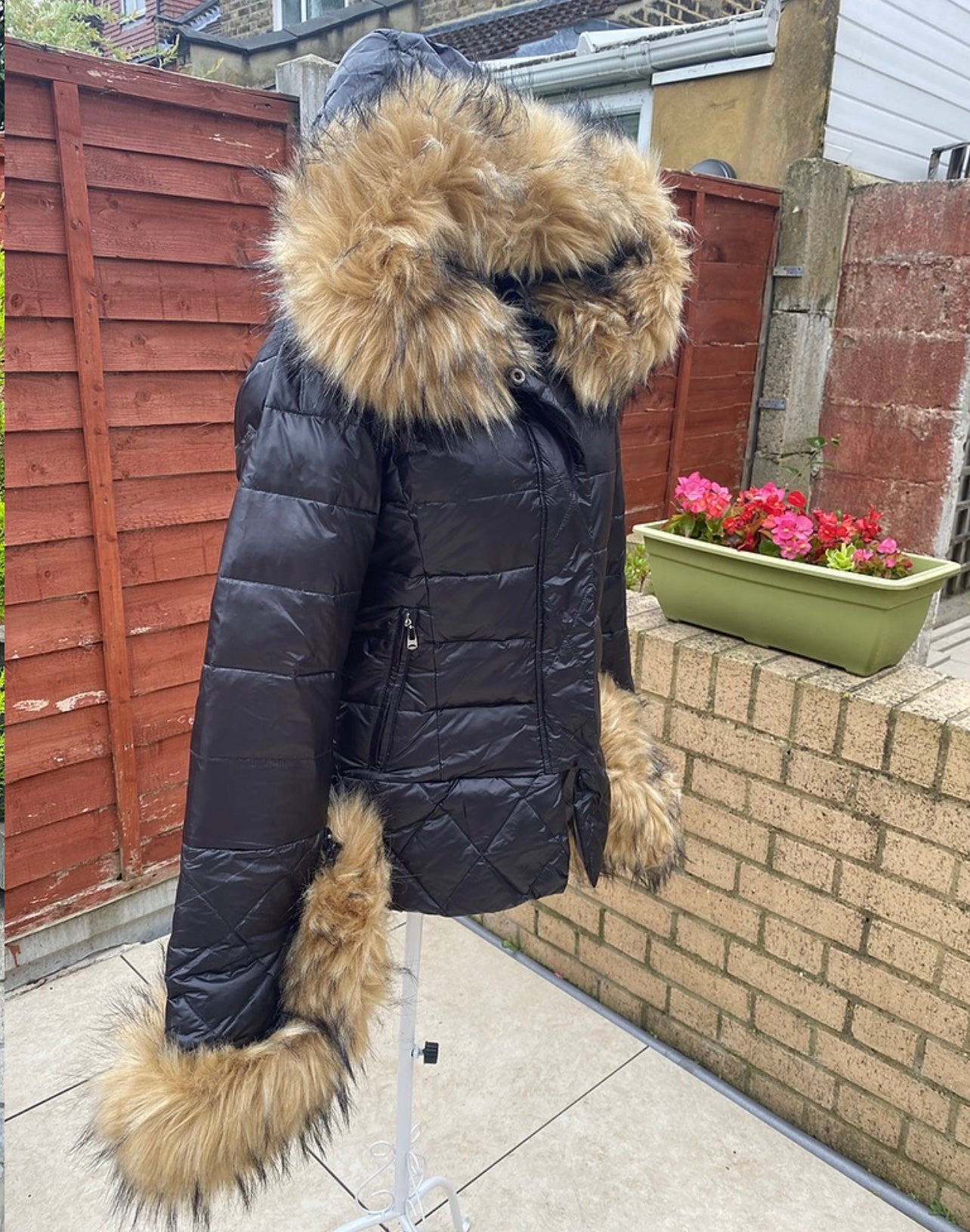 Brown Fur Sleeve Jacket