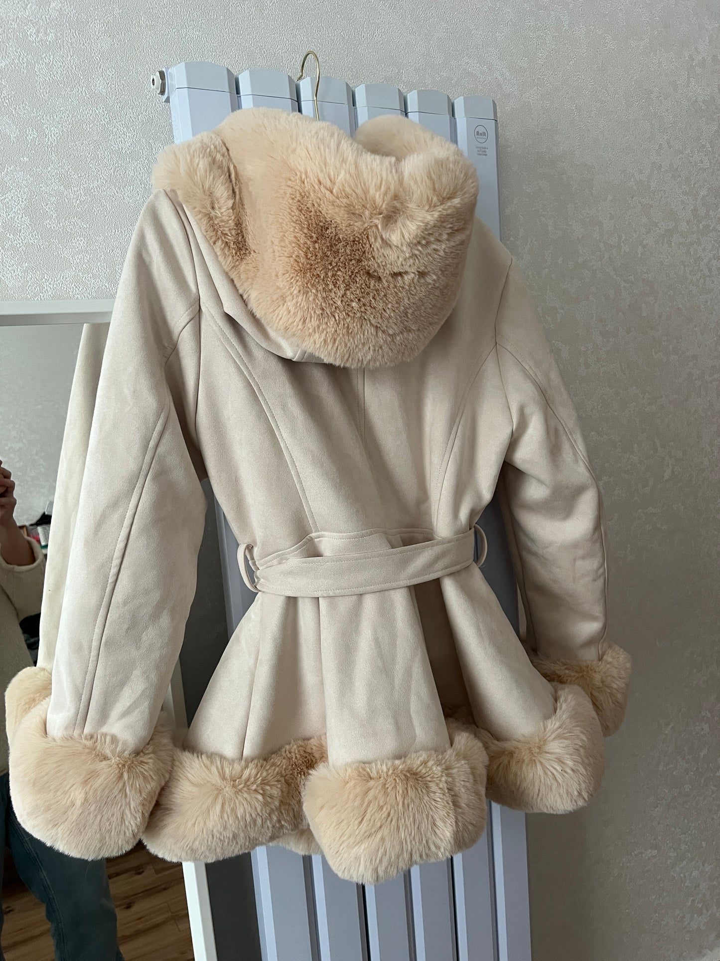 Beige Fur Cape