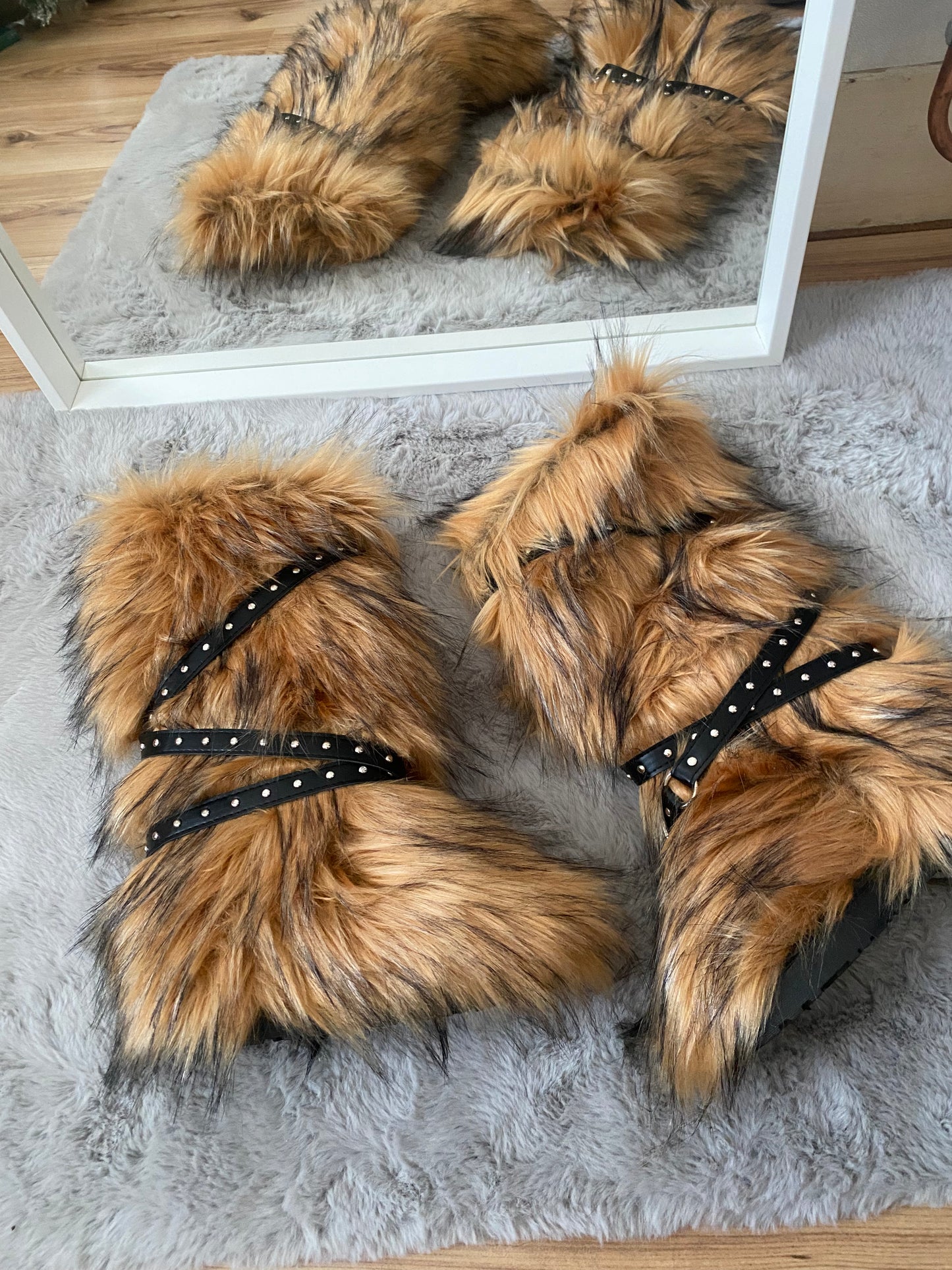 Camel Fur Snow Boots