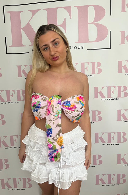 Pink Ibiza Sequin Top