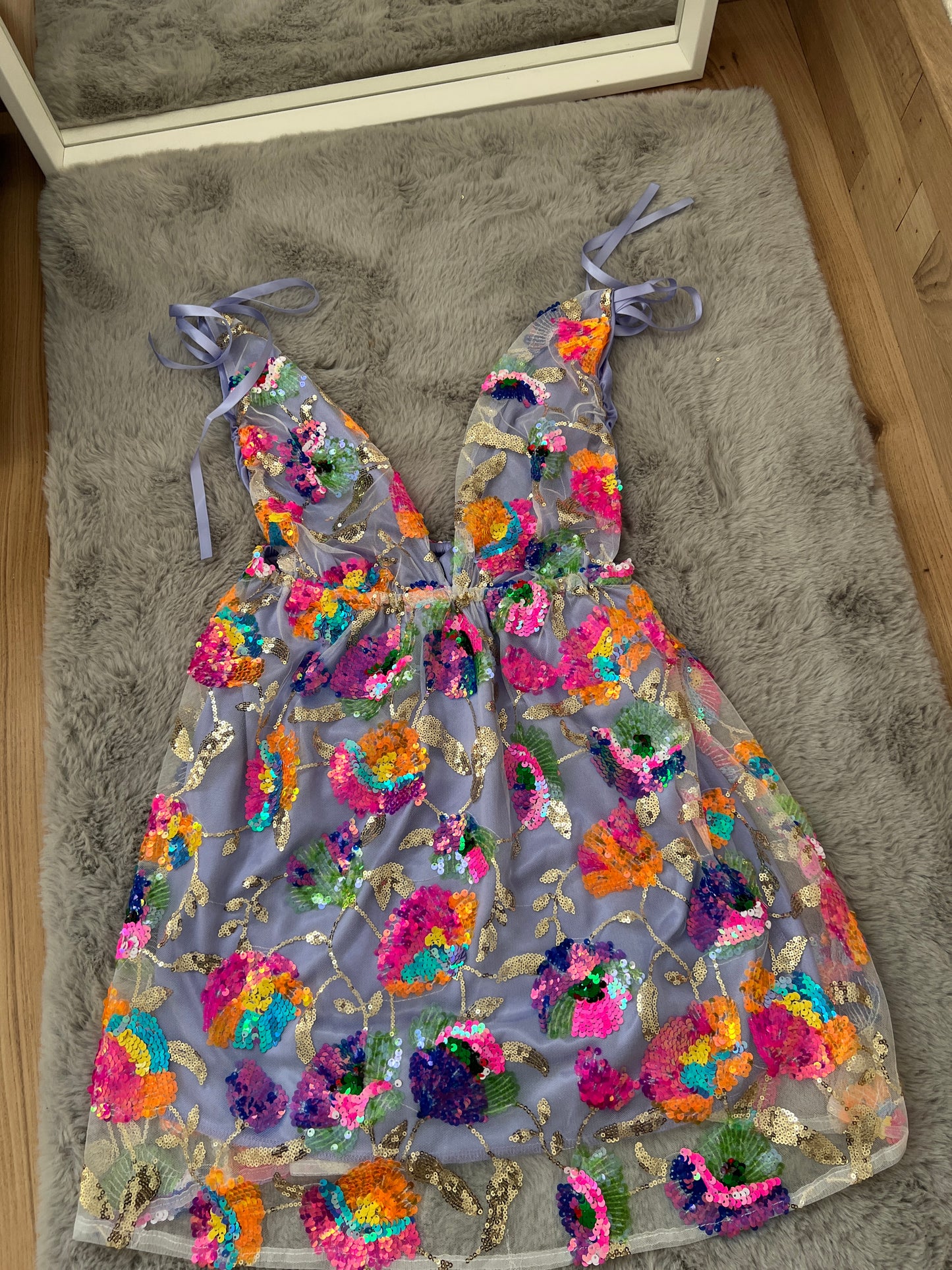 Lilac Sequin Ibiza Dress