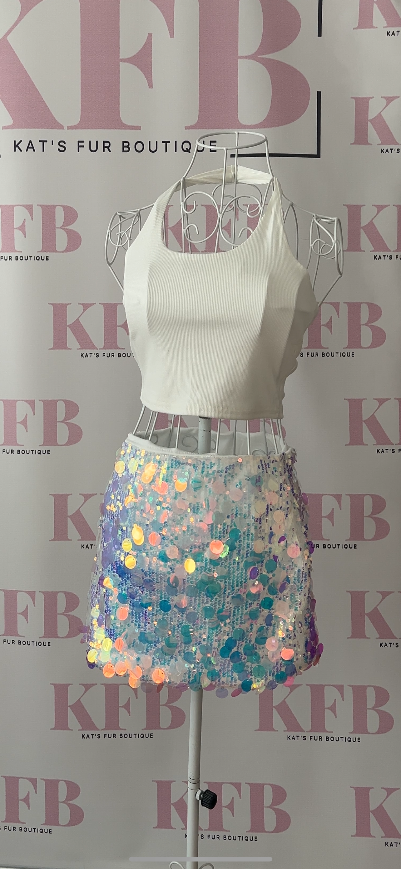 Iridescent Sequin Skirt
