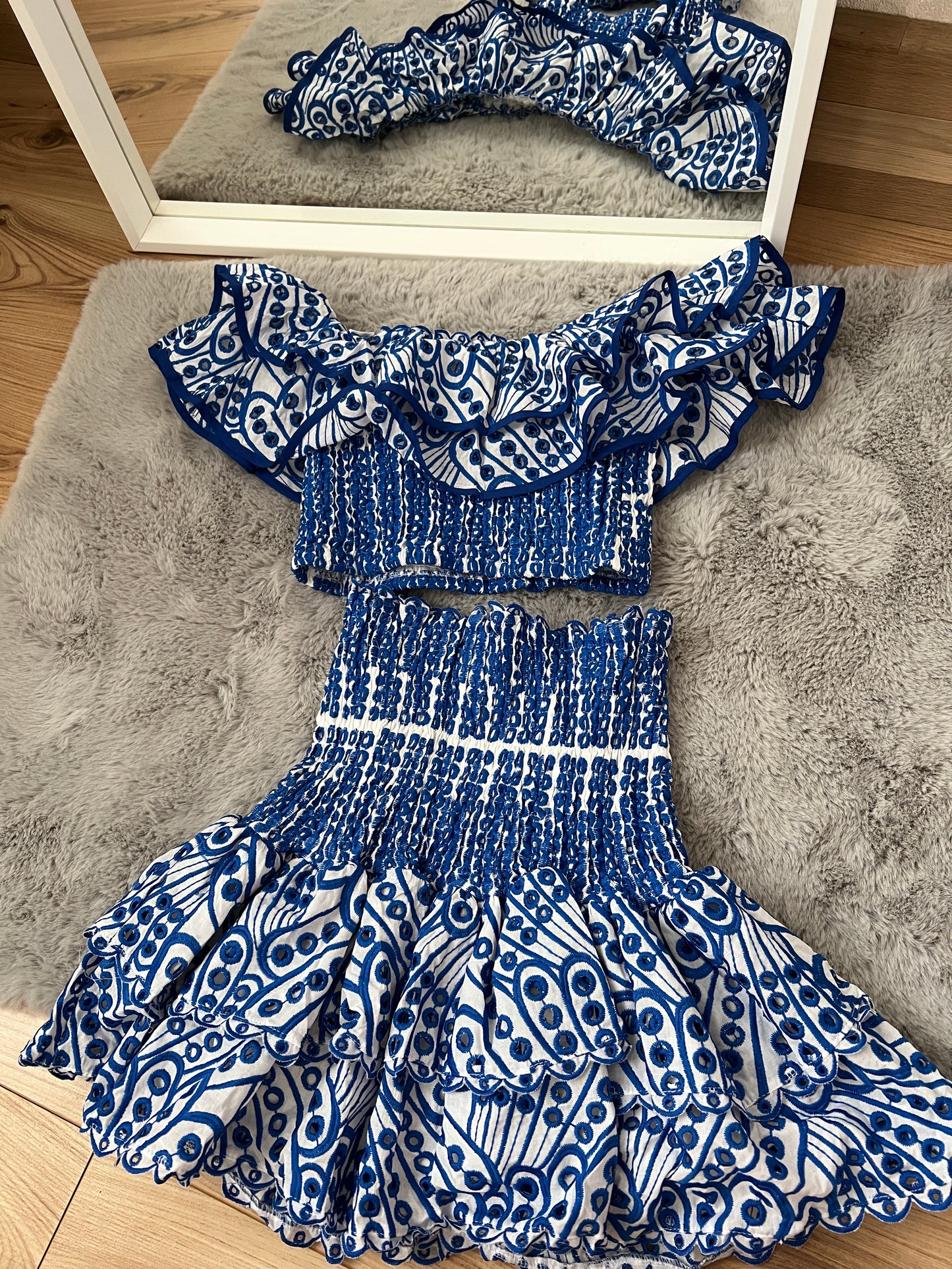 Blue Rara Skirt Set