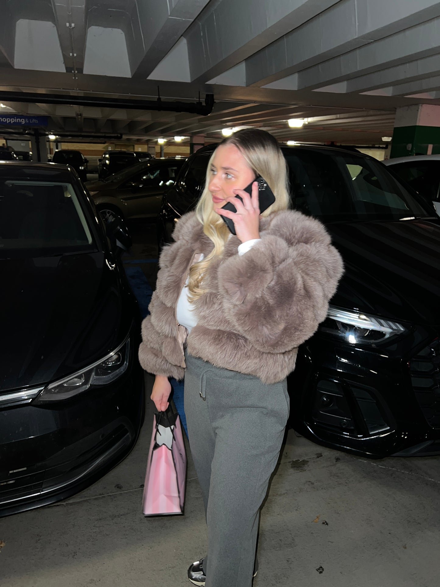 Mocha Premium Fur Coat with Detachable Sleeves