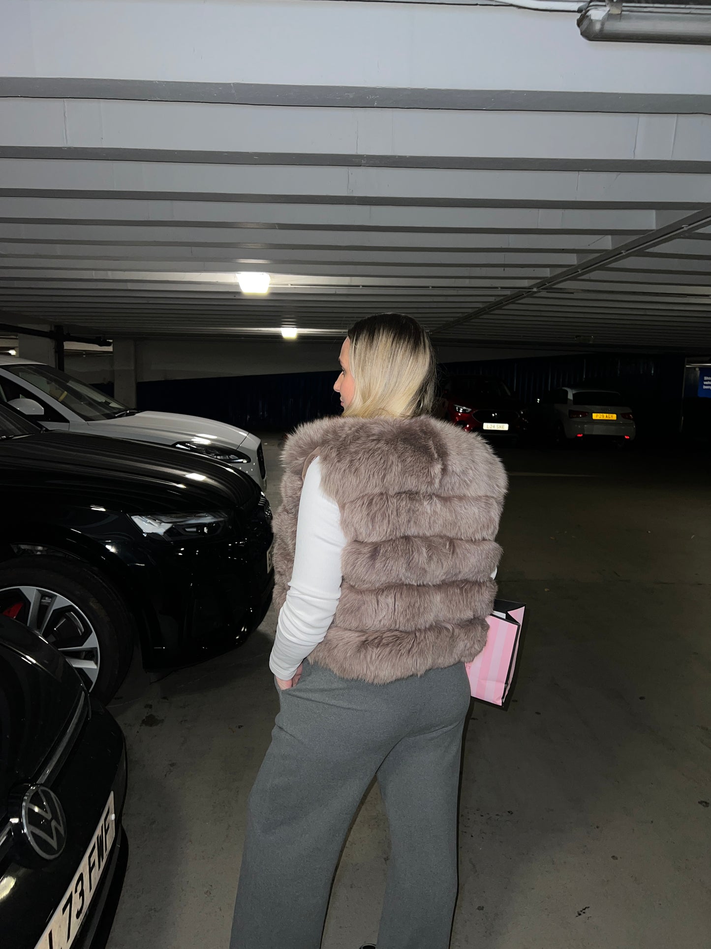 Mocha Premium Fur Coat with Detachable Sleeves