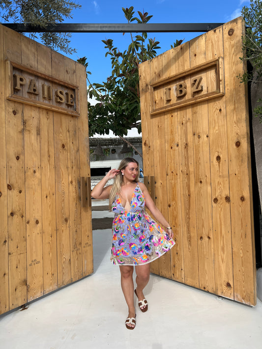 Lilac Sequin Ibiza Dress