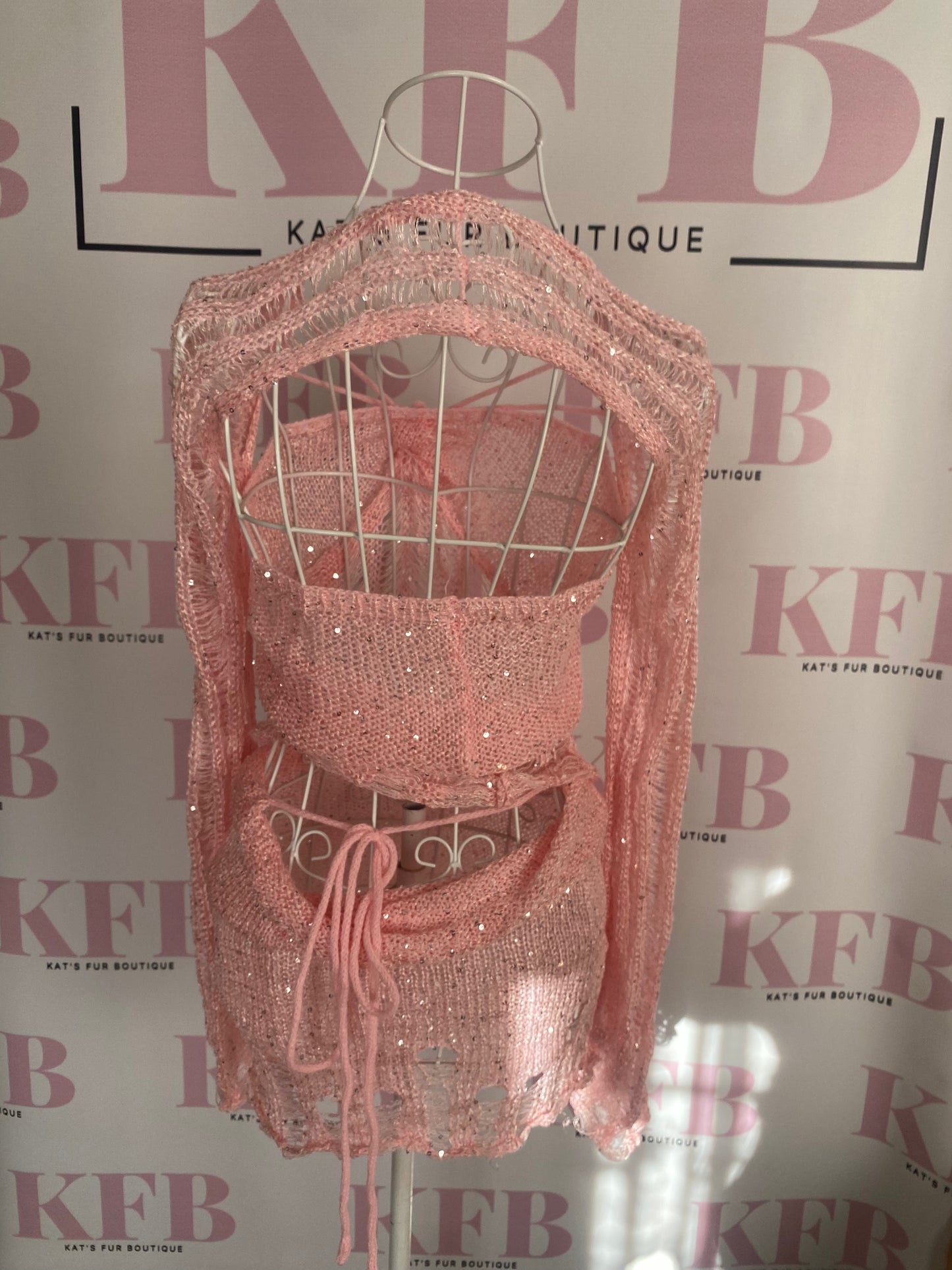 Pink Sequin Set