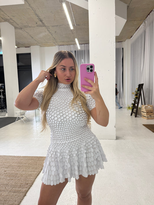 Premium White Sequin Dress