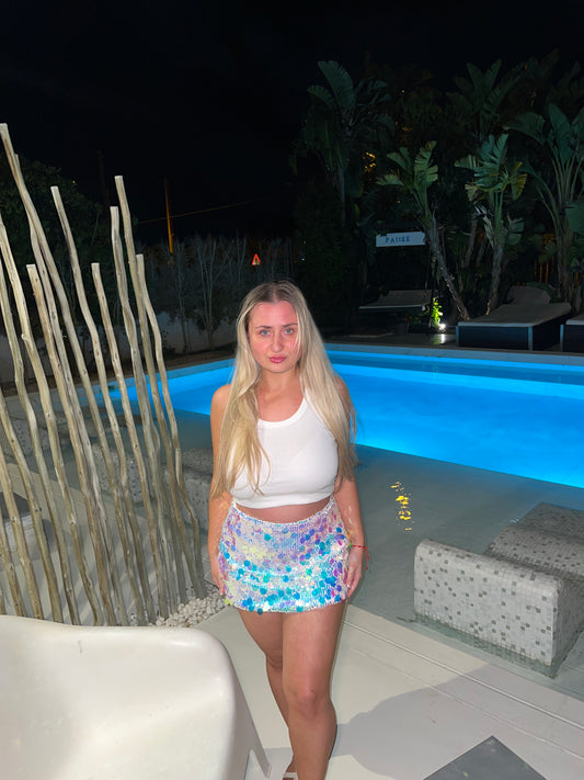 Iridescent Sequin Skirt