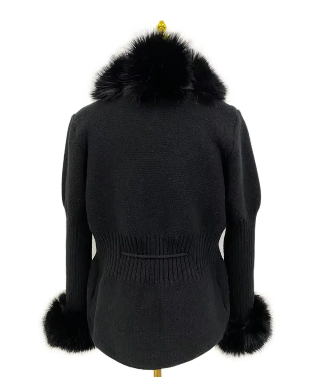 Black Fur Cardigan