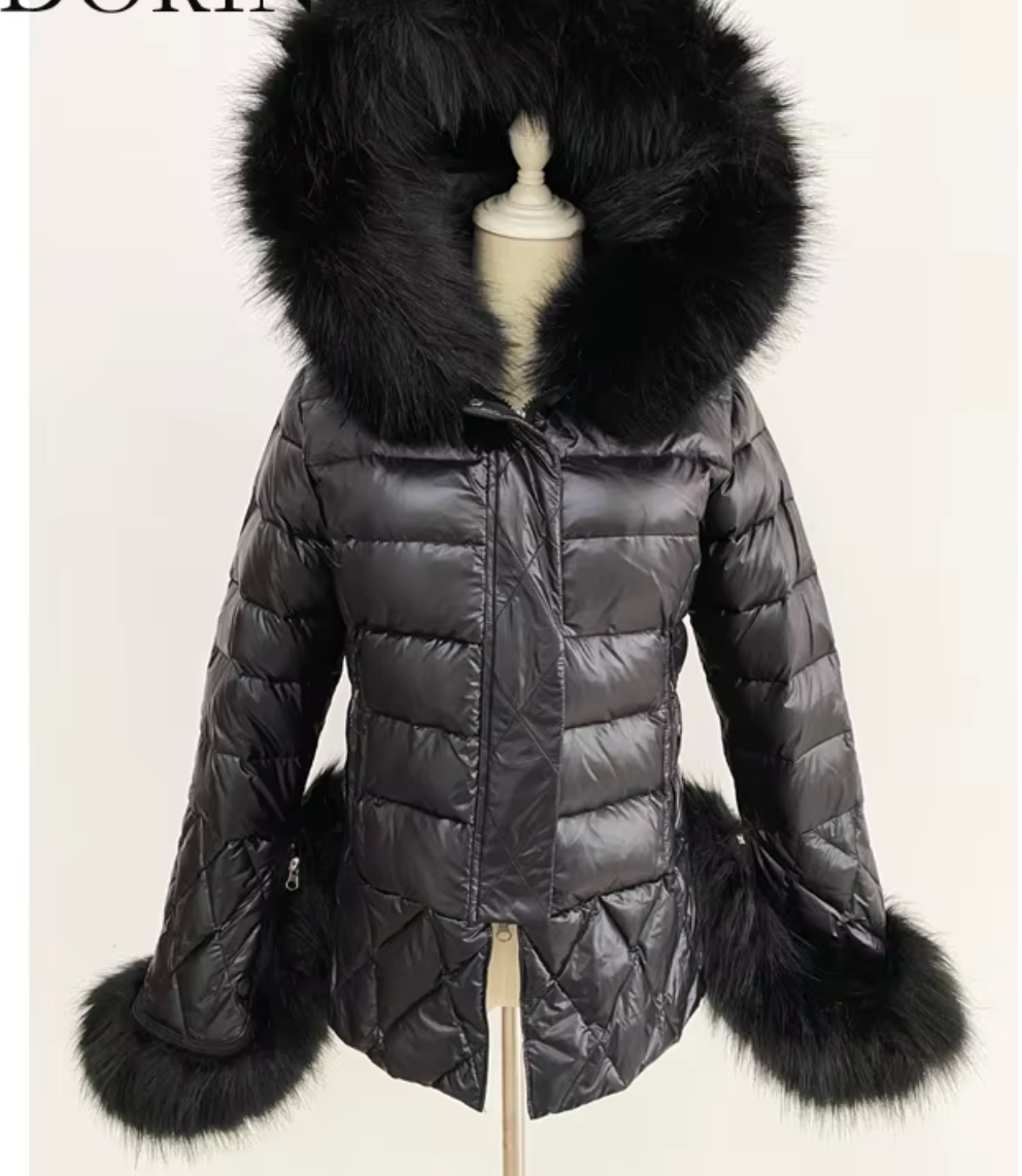 Black Fur Sleeve Jacket