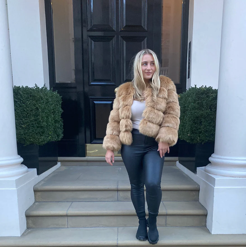 Camel 5-Row Coat Size UK 8-10