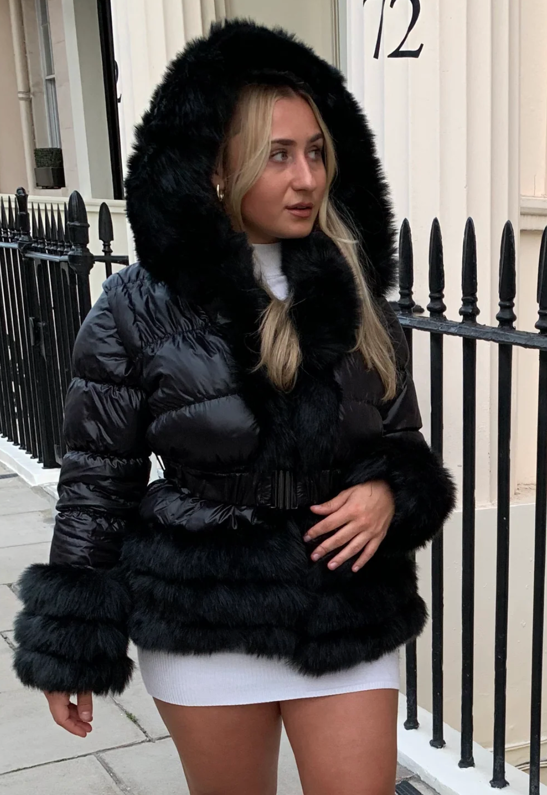 Black Romany Coat Size UK 8-10