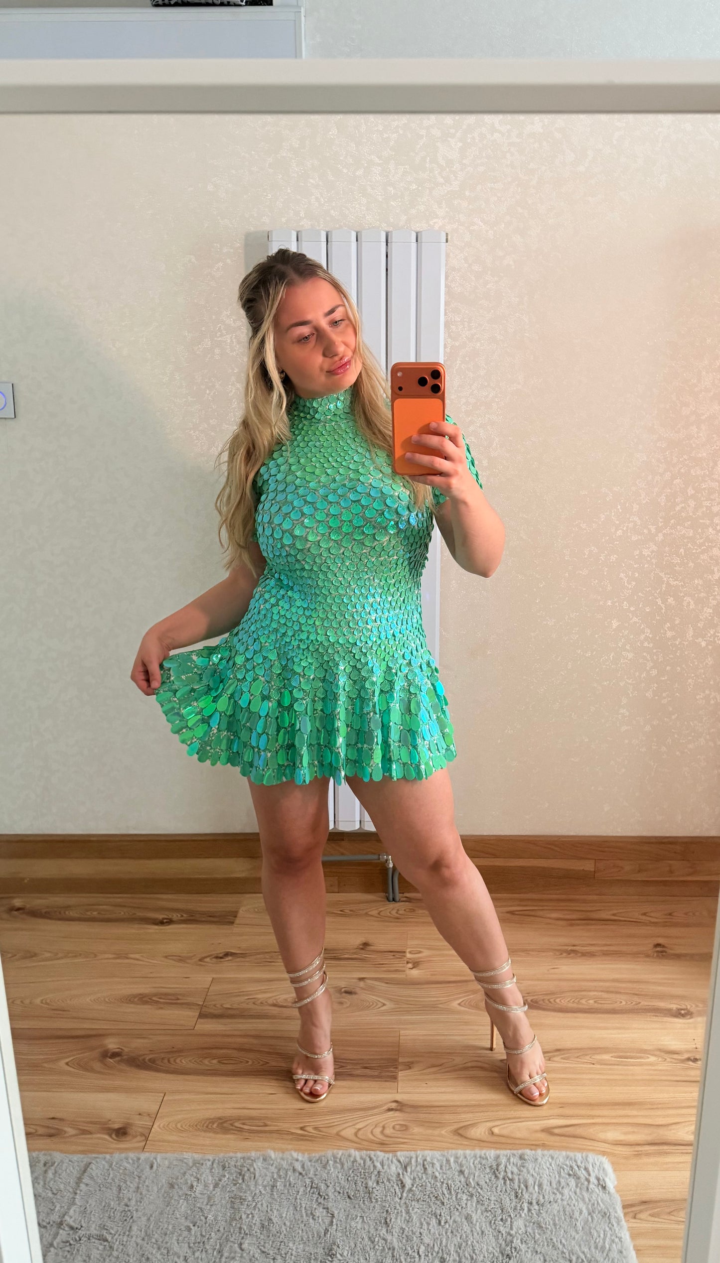 Mermaid Green Premium Sequin Dress