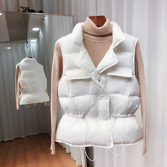 White Puffer Gilet