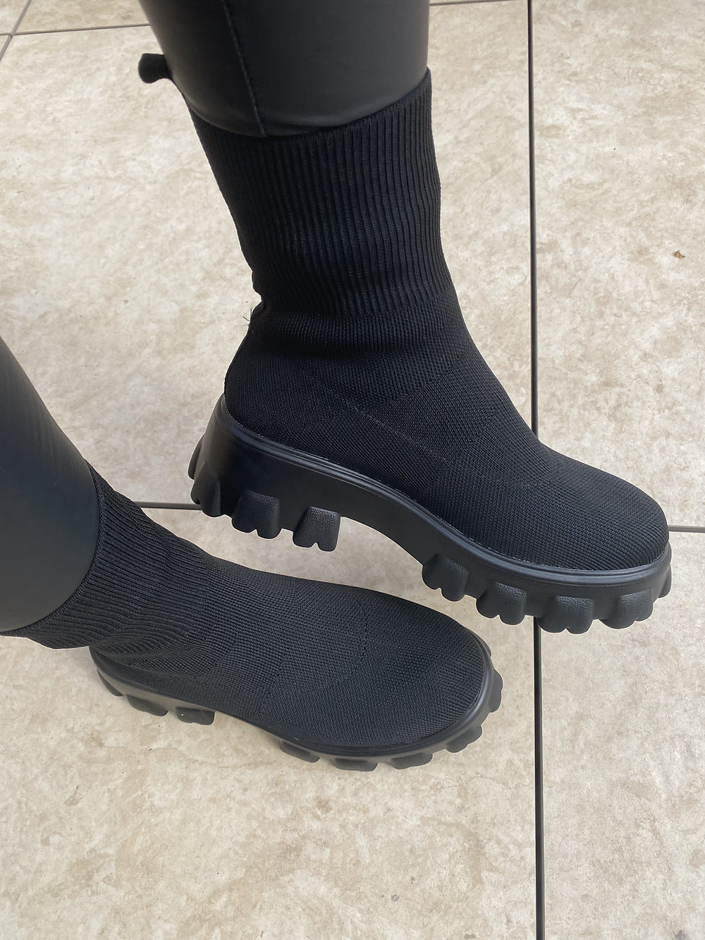 Black Sock Boots