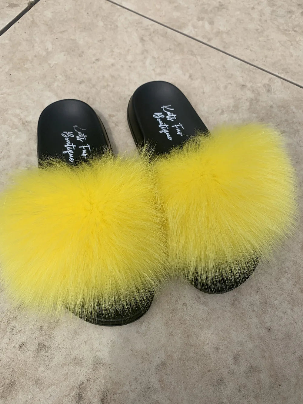 Yellow Fur Sliders