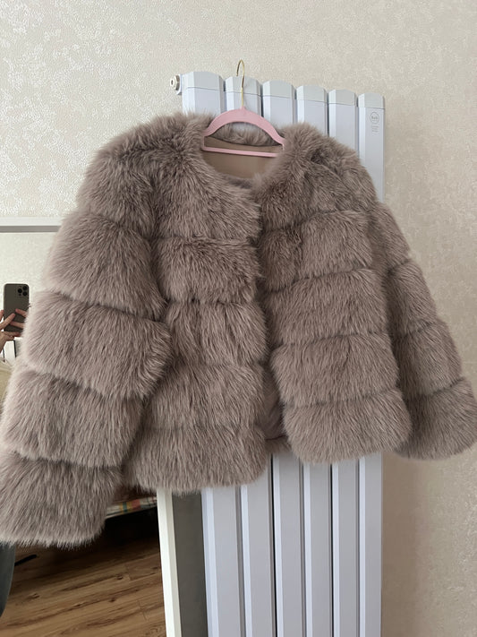 Light Mocha 5-Row Coat Size UK 8-10