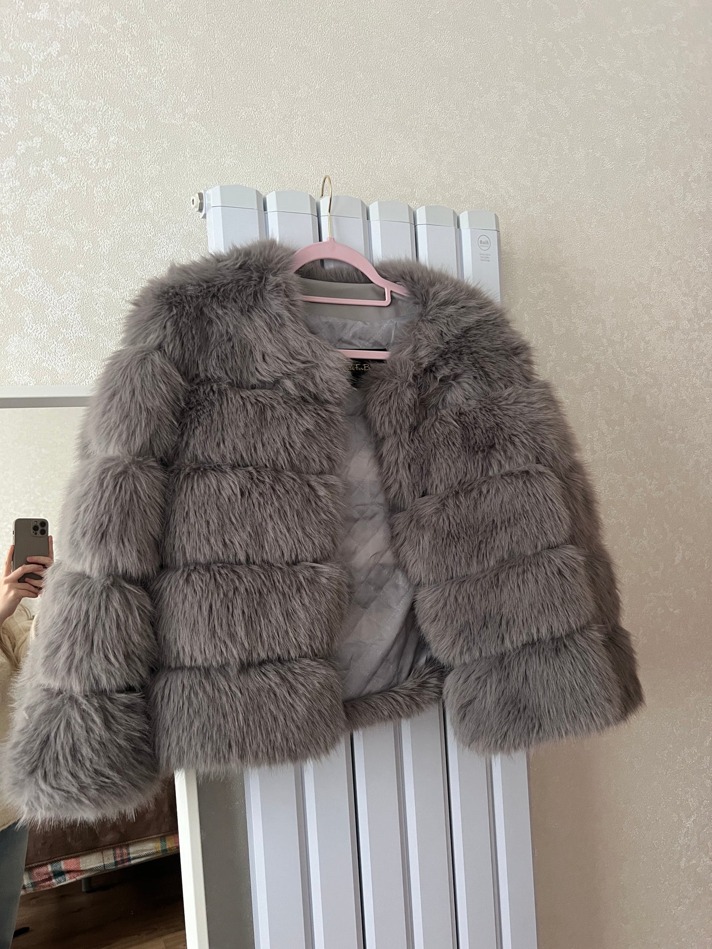 Light Grey 5-Row Coat Size UK 8-10
