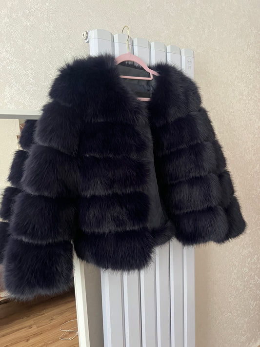 Navy 5-Row Coat Size UK 8-10