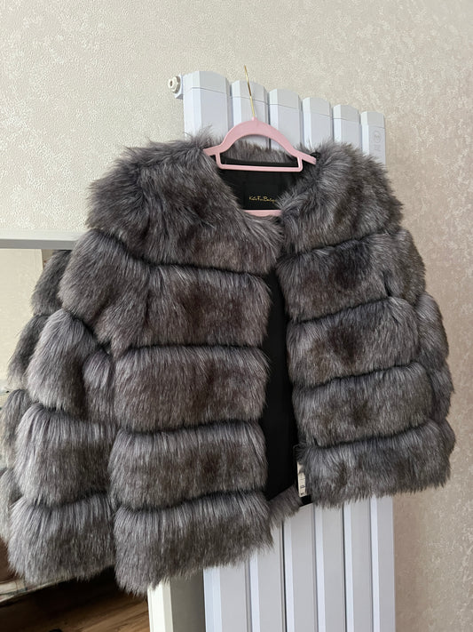 Dark Grey 5-Row Coat Size UK 8-10
