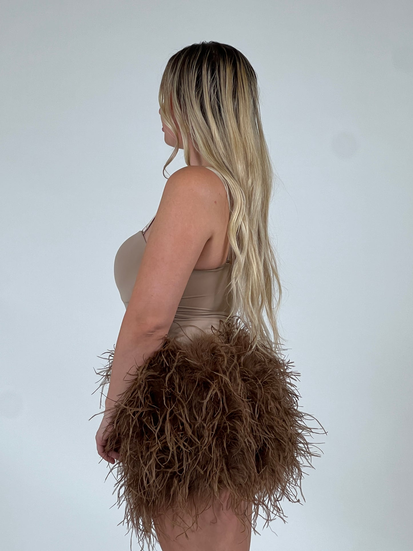 Brown Feather Skirt