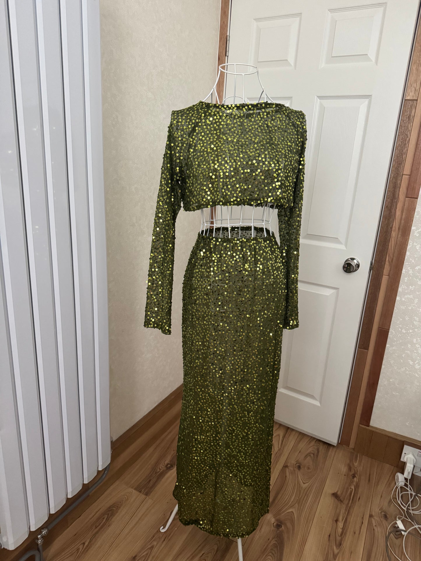 Green Sequin Co-Ord Set