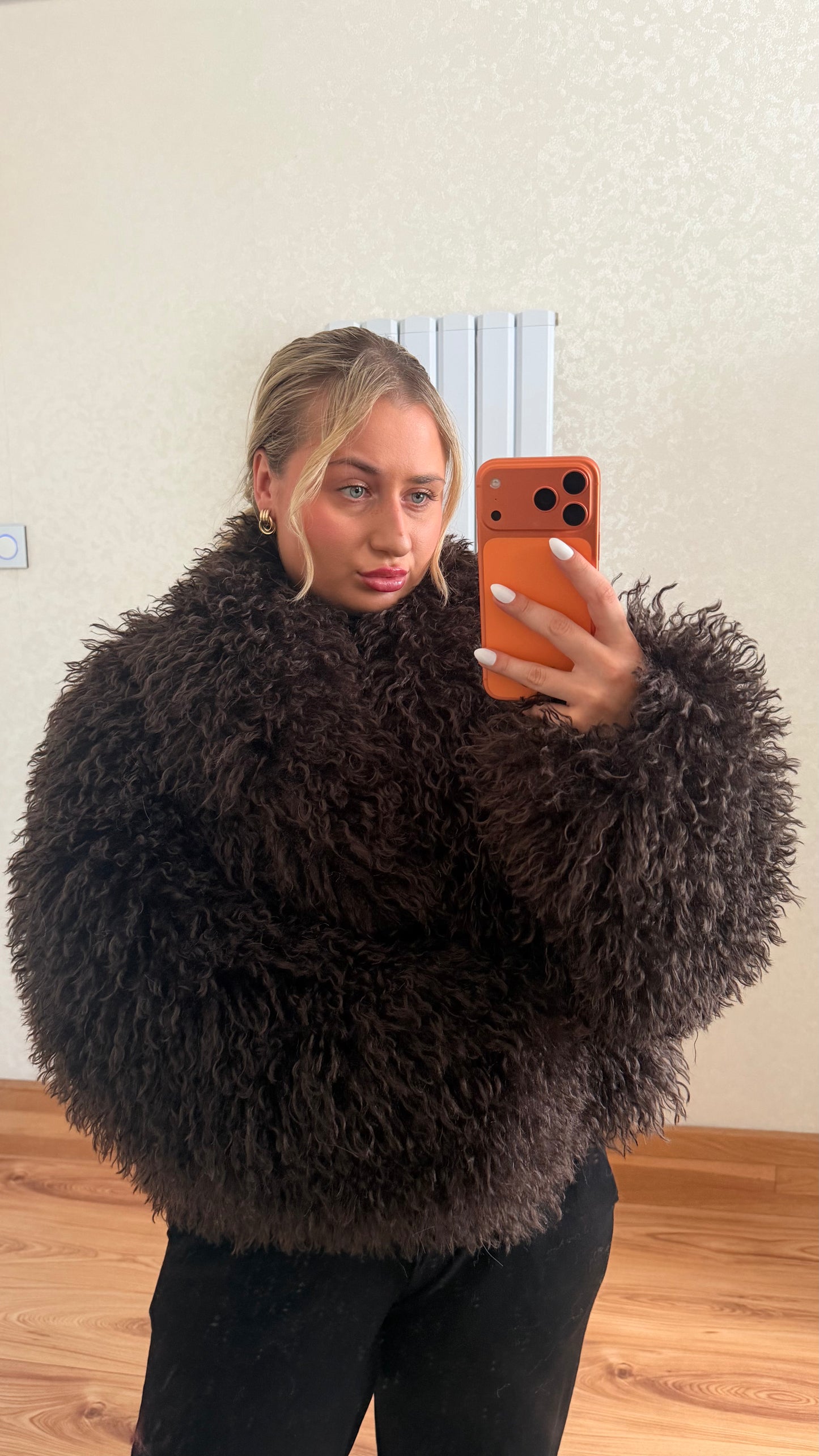 Brown Mongolian Fur Coat