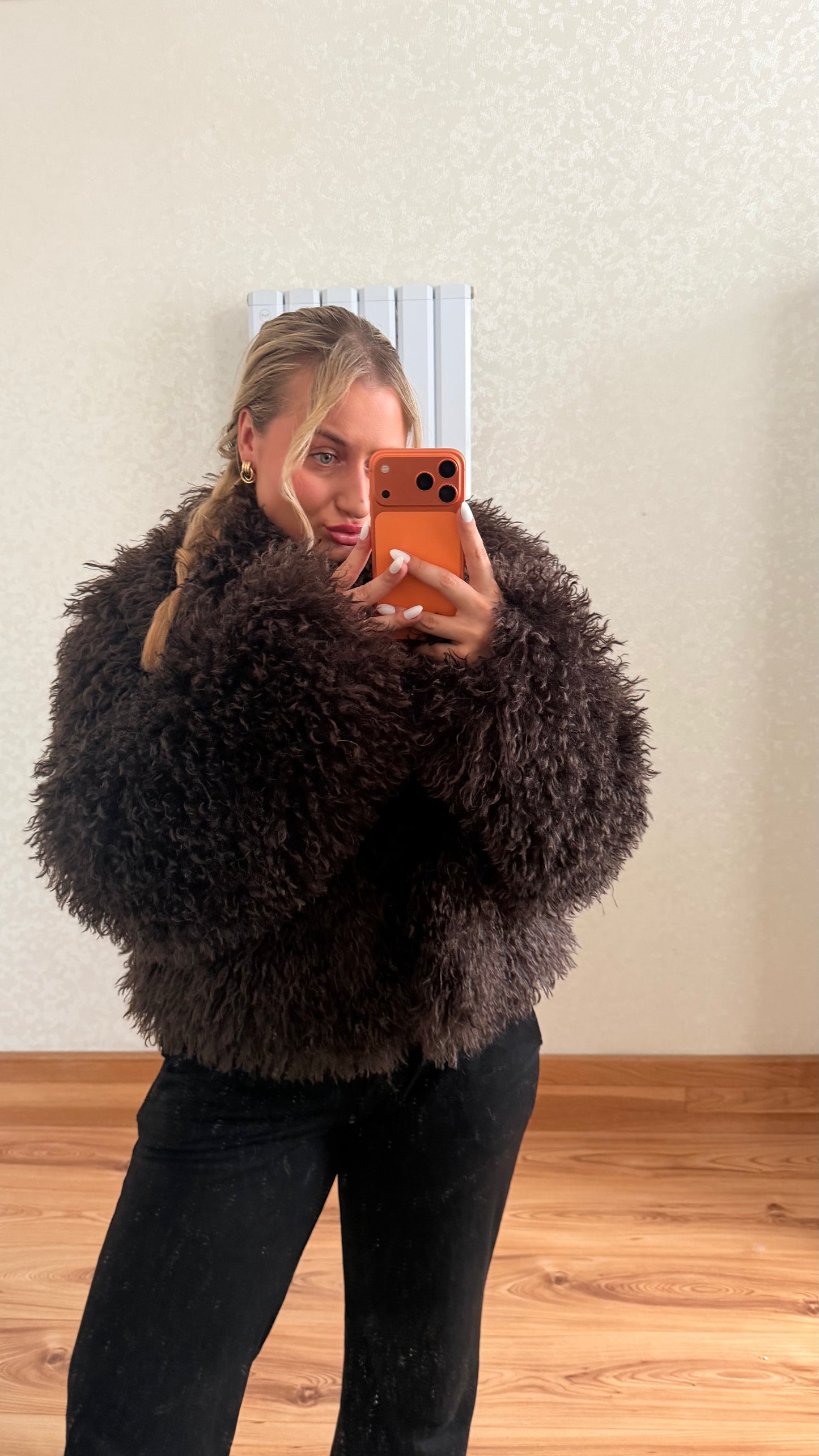 Brown Mongolian Fur Coat