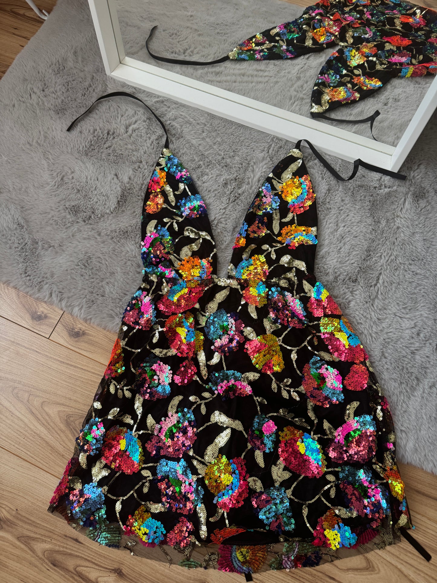 Black Sequin Ibiza Dress