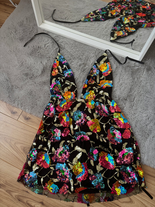 Black Sequin Ibiza Dress
