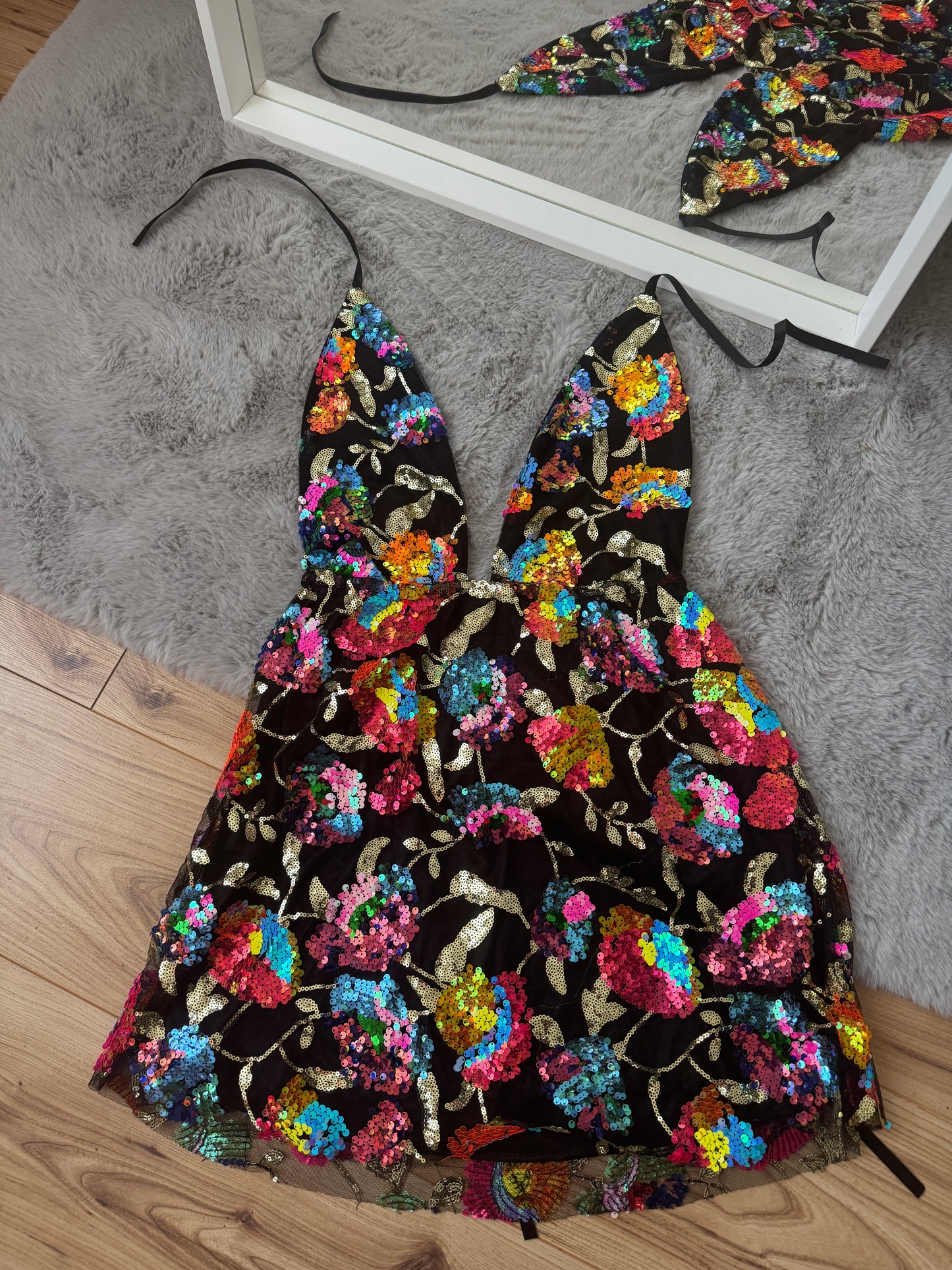 Black Sequin Ibiza Dress