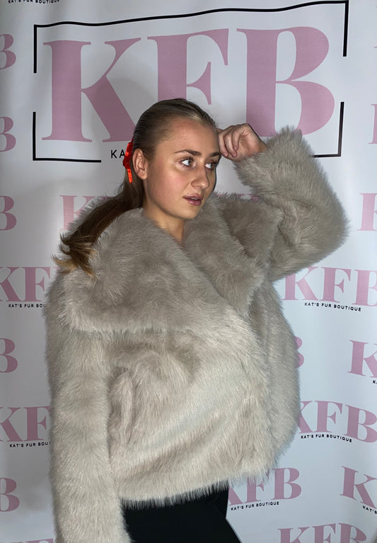 Faux Mink Fur Coat