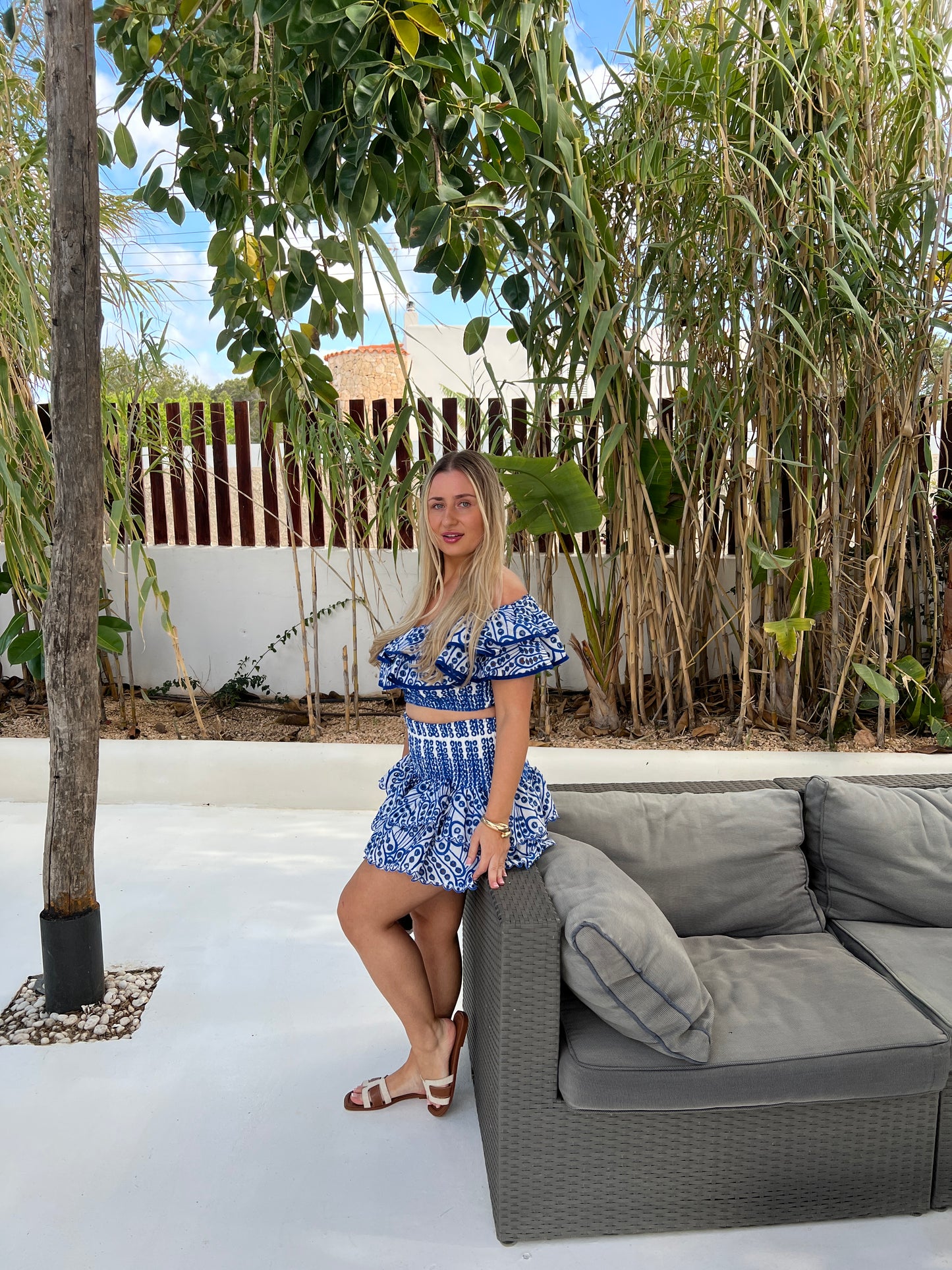 Blue Rara Skirt Set