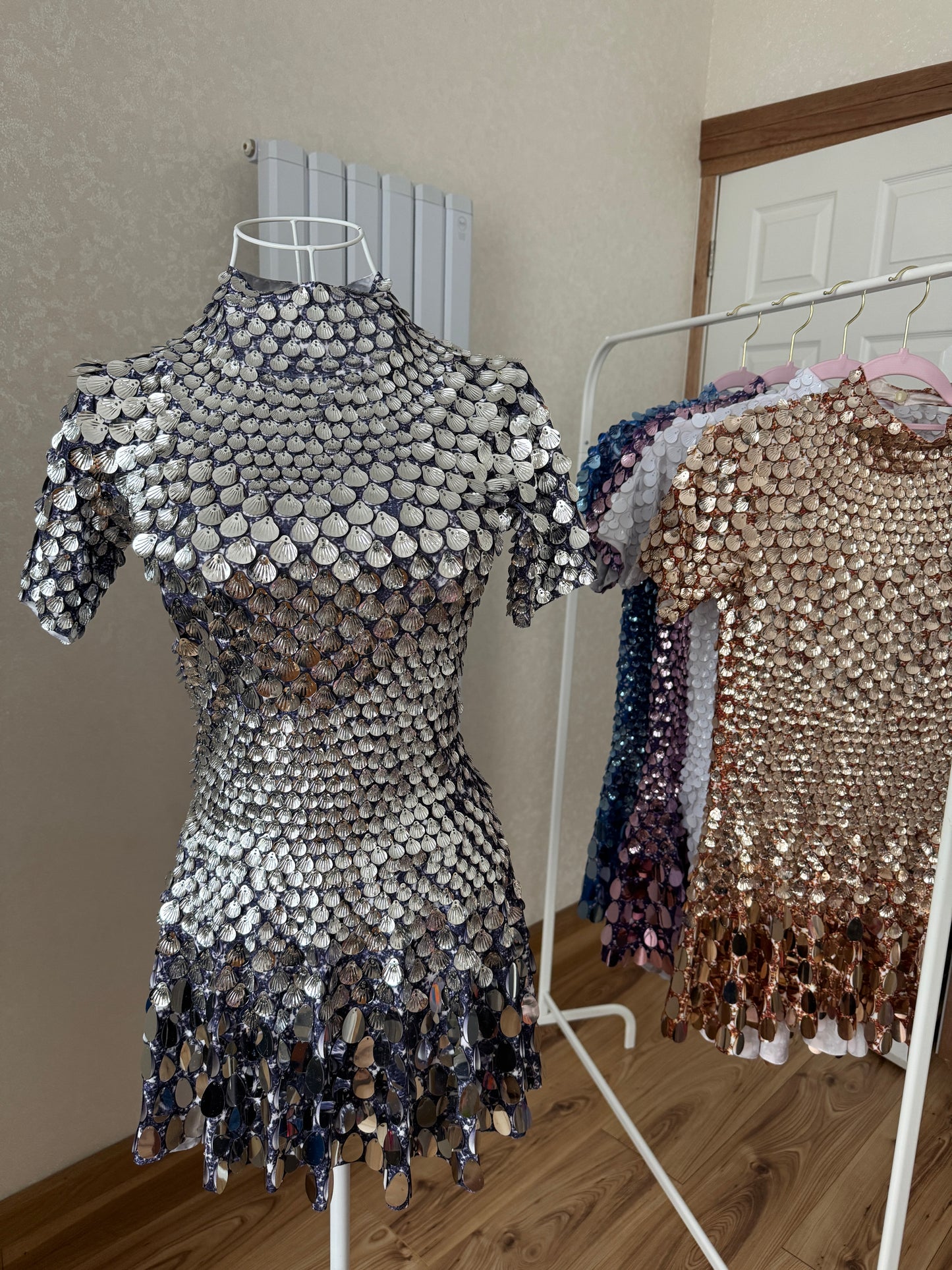 Premium Silver Sequin Dress