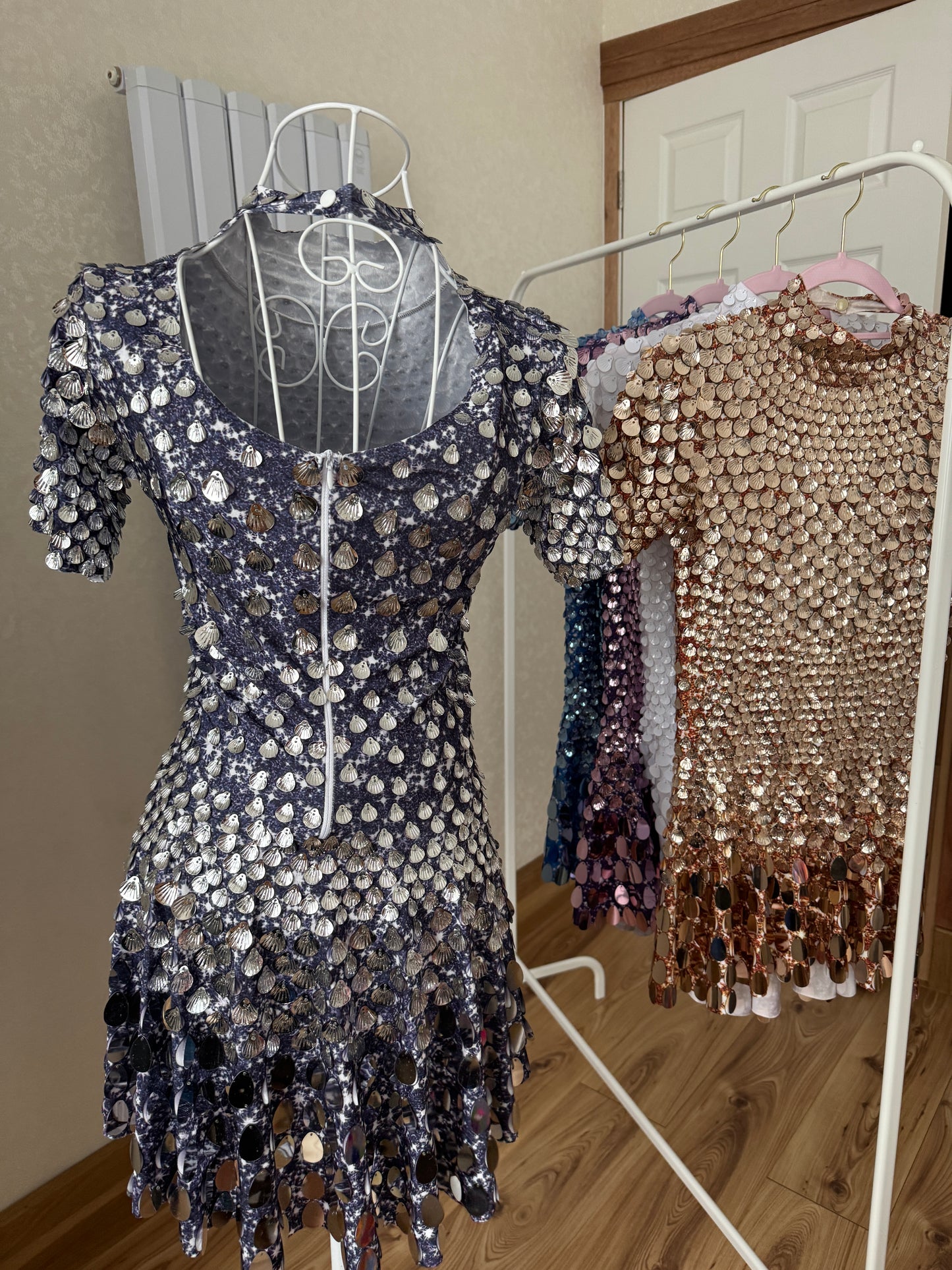 Premium Silver Sequin Dress