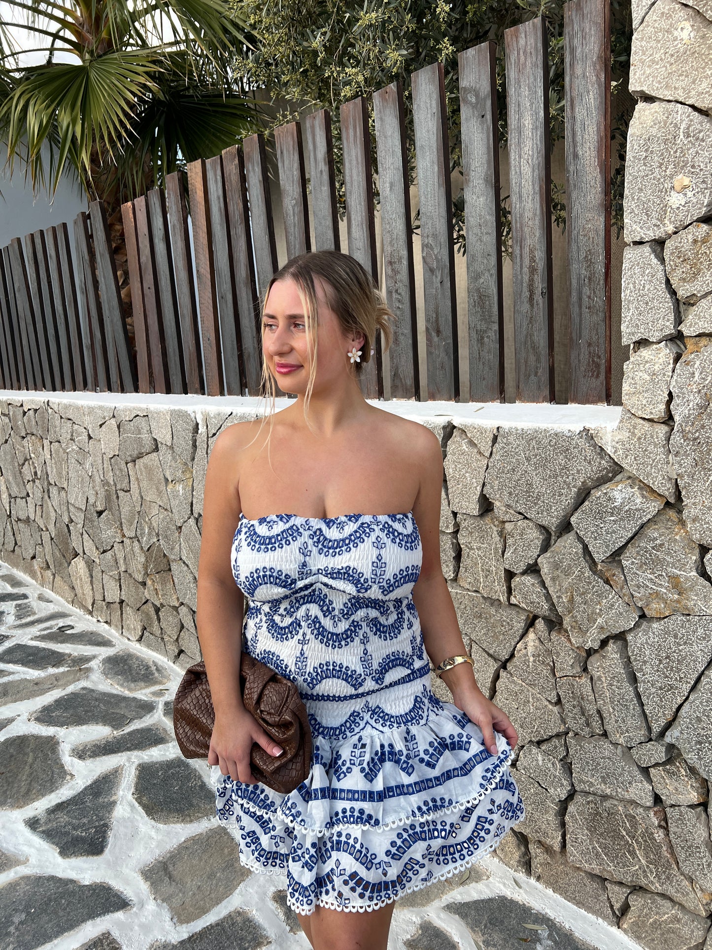 White and Blue Rara Dress