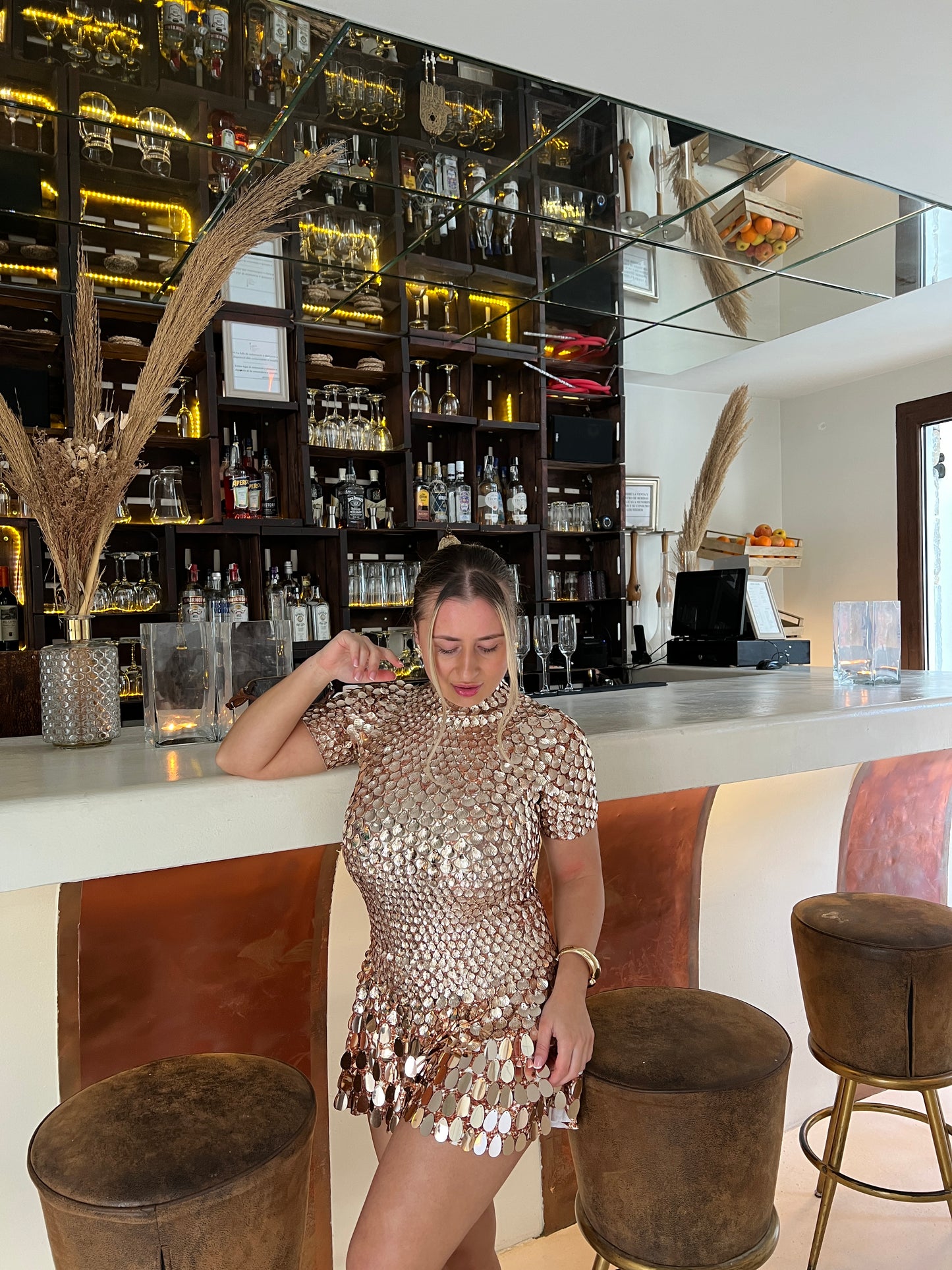 Premium Gold Sequin Dress