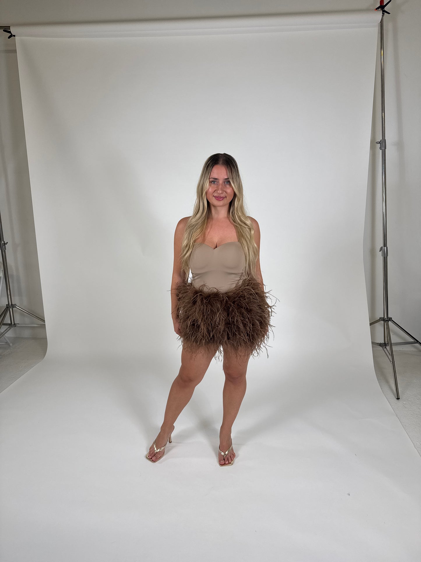 Brown Feather Skirt