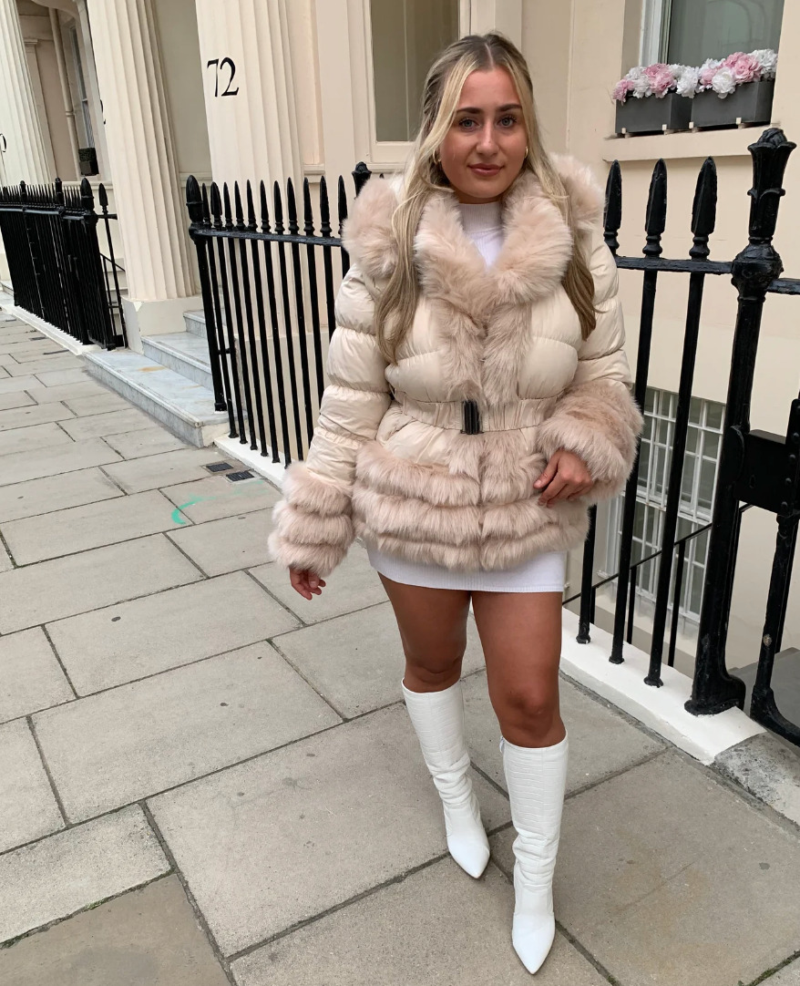 Beige Romany Coat Size UK 8-10