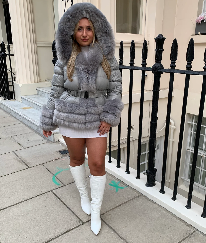Light Grey Romany Coat Size UK 8-10